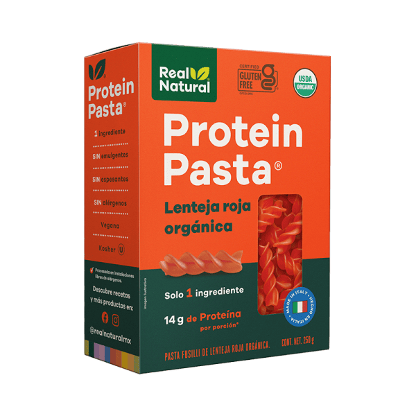 Protein pasta lenteja roja