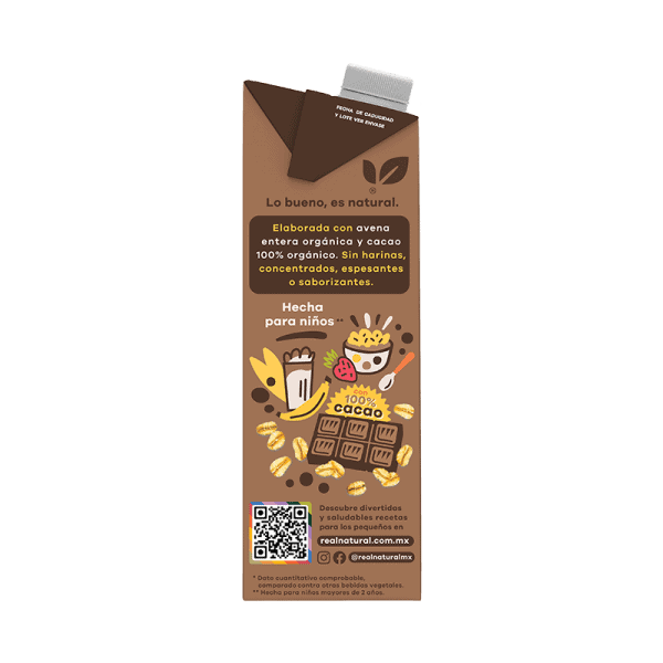 Bebida vegetal de avena y cacao orgánica · sin gluten · 1L - Image 4