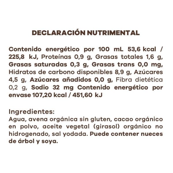 Leche de cacao avena infantil - Image 4