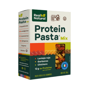 Protein pasta mix · lenteja roja, garbanzo y chícharo orgánica · sin gluten 250 g